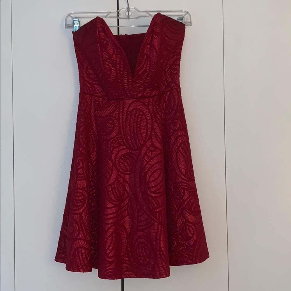 Windsor S Strapless Deep V Minidress